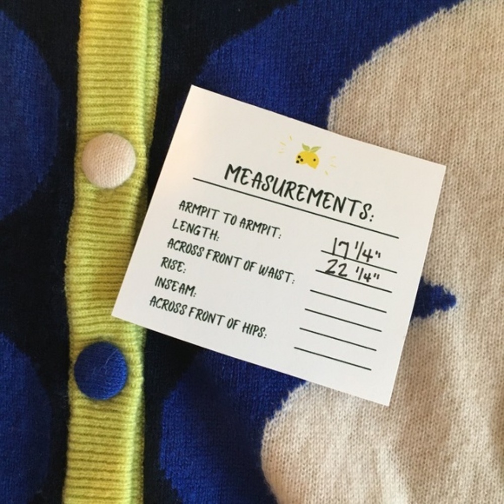 RARE!! Anthropologie HWR Monogram 100% Cashmere Scalloped Cardigan Sweater Small - Picture 10 of 10